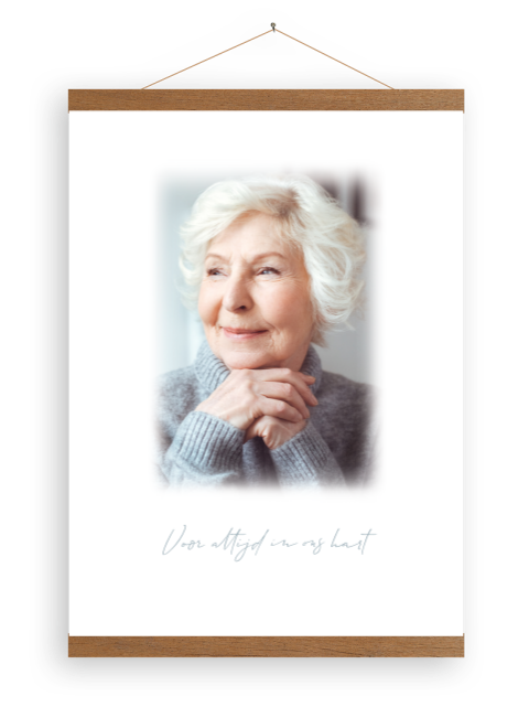 Foto poster met portret en tekst - Herinnering poster maken online