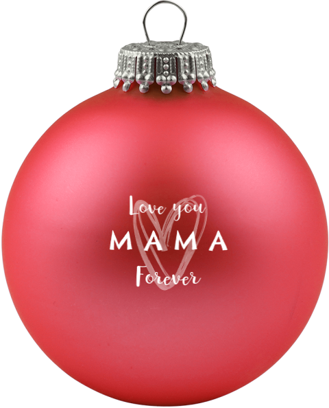 Gepersonaliseerde kerstbal rood | Love you mama forever