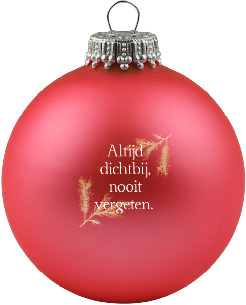 Kerstbal gepersonaliseerd om nooit te vergeten