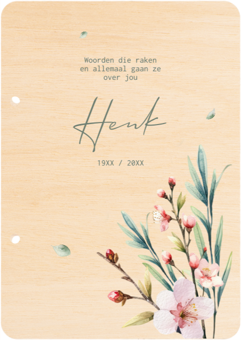 Houten bewaarbundel – Woorden die raken