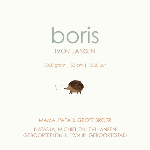 Kaart binnenkant
