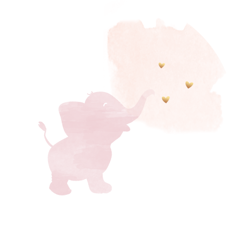 Sluitzegel watercolor olifant roze