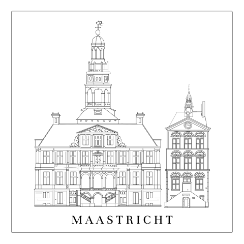 Poster 60 x 60 Maastricht Stadhuis en VVV