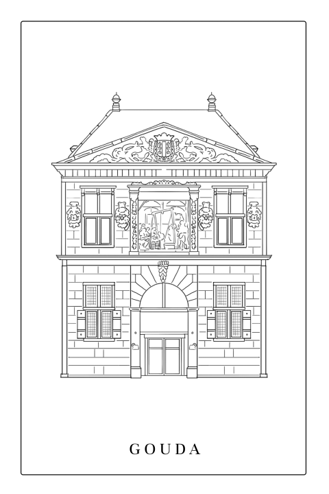 Poster 40 x 60 Stroopwafelhuis Gouda