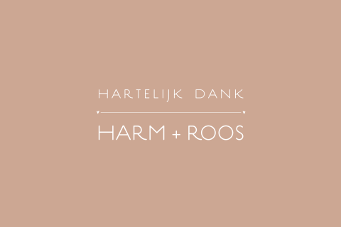 Bedankkaart terra cotta strakke vormgeving