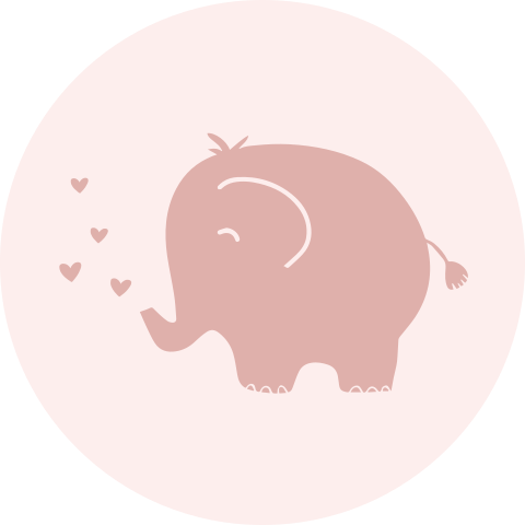 Sluitzegel babyolifant roze