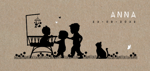 geboortekaartje meisje kraft rotanwiegje