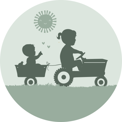 Sluitzegel groen tractor baby