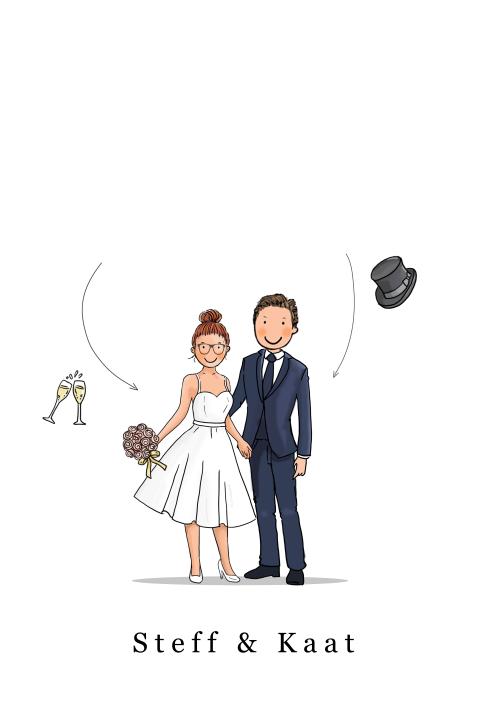 Trouwkaart stans savethedate praatwolk