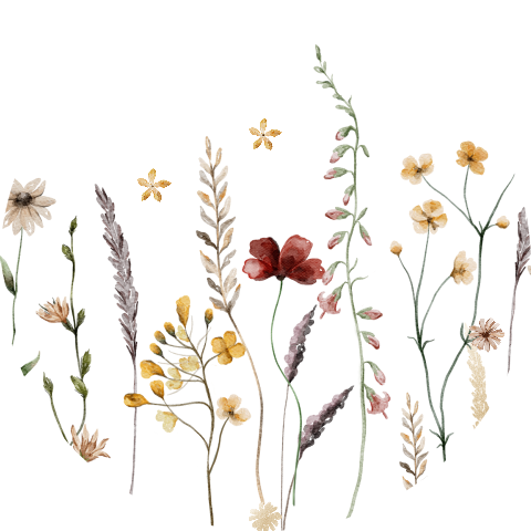 Sluitzegel veldbloemen met takjes