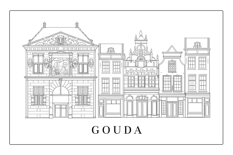 Poster 60 x 40 cm Gouda gevels