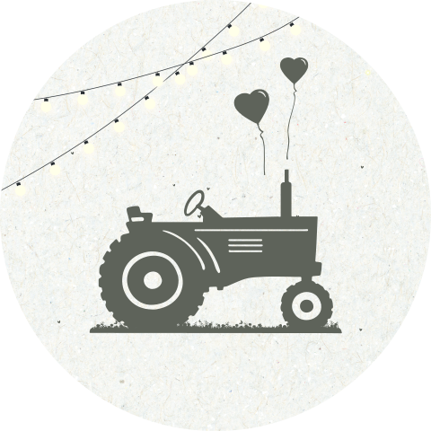Sluitzegel tractor silhouet trouwen