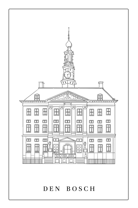 Poster 40 x 60 Stadhuis Den Bosch