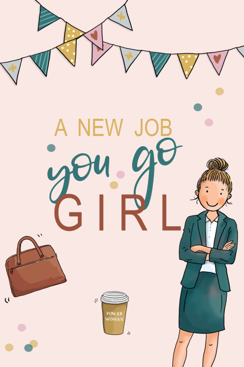 Wenskaart new job