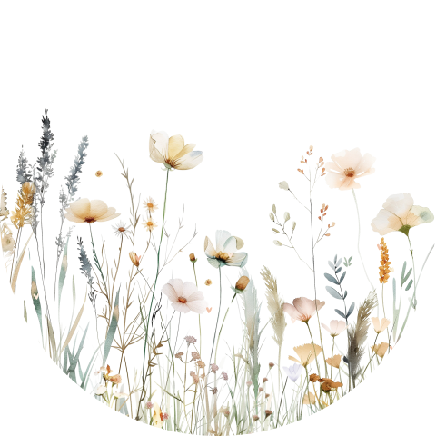 Sluitzegel met veldbloemen in mooie tinten