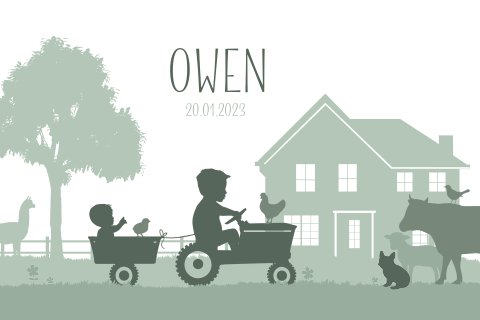 Geboortekaartje Owen voor Daisy
