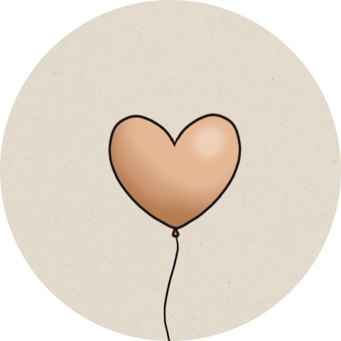 Sluitzegel bronskleurige ballon 