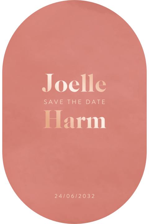 SavetheDate bijzonder vorm in velvet