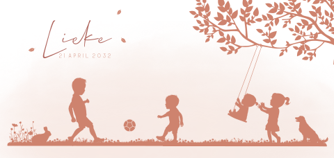 Silhouette meisje schommelen en voetballen