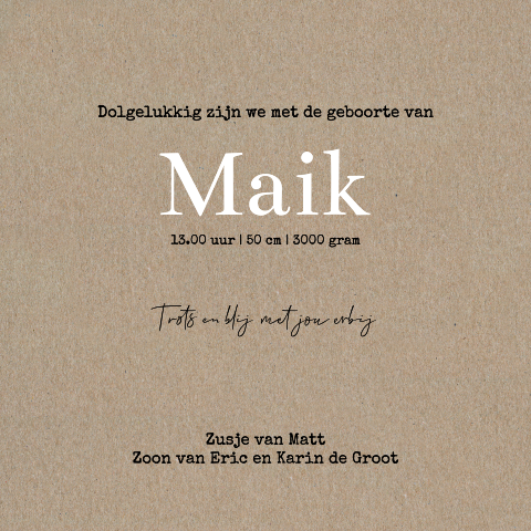 Kaart binnenkant
