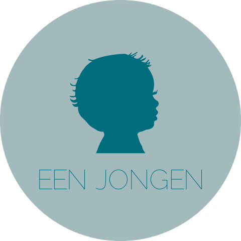 Sluitzegel baby jongen silhouet