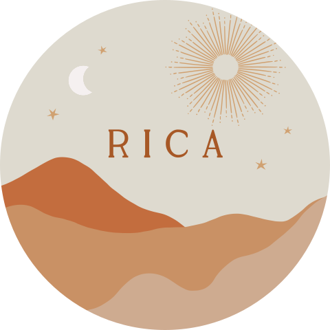 Behangcirkel 120 cm doorsnede zon maan sterren landschap