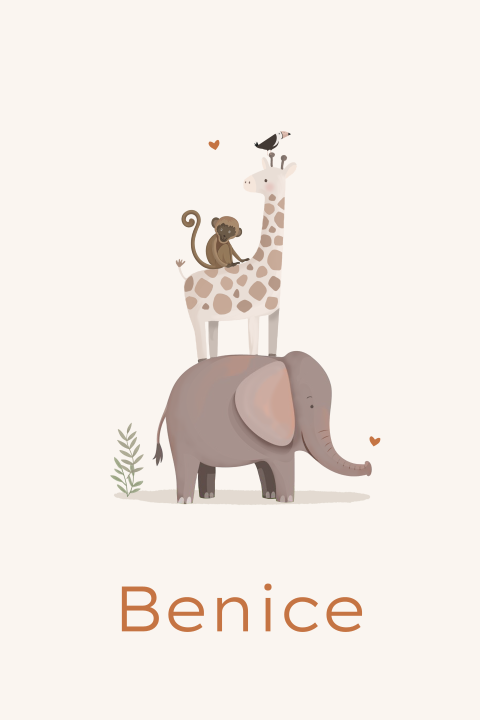 Poster jungle dieren