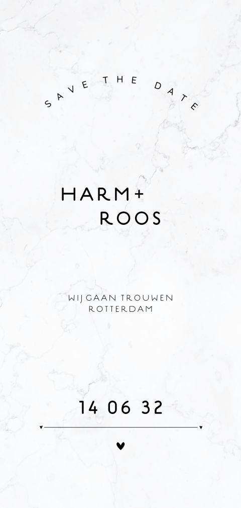 Save the Date marmer wit