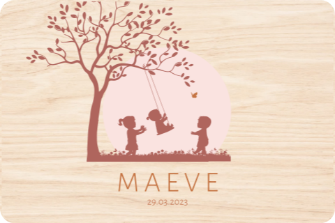 Memoriebox schommel met zusjes