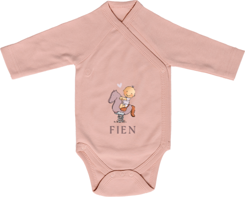 Rompertje lange mouw baby meisje op hobbelpaard