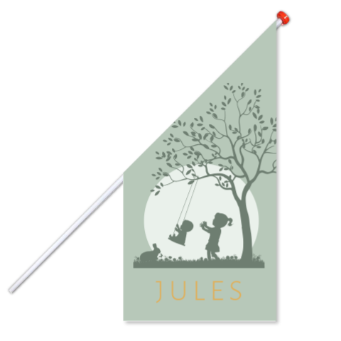Geboortevlag schommel jongen