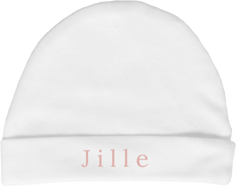 Babymuts met eigen naam wit