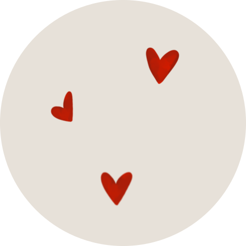 Sluitzegel met rode hartjes (per vel, 25 stickers op één vel)