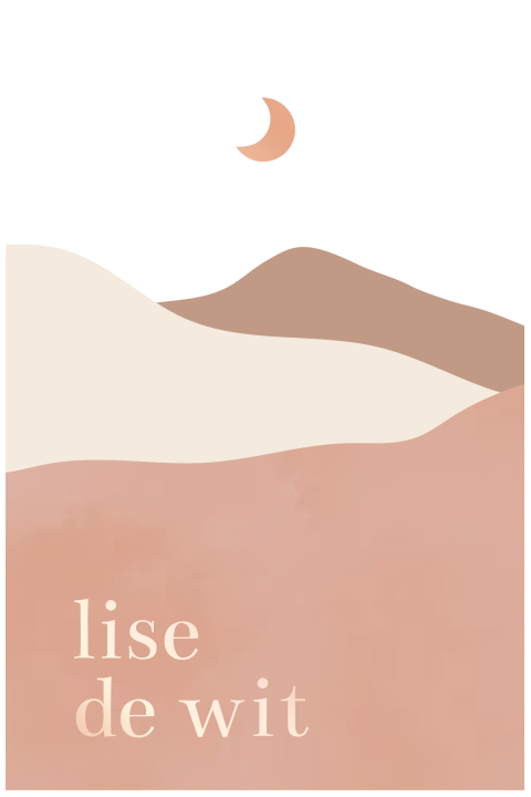 Geboortekaartje boogvorm met koperfolie en maan