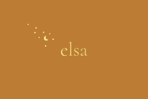 Okergeel geboortekaartje met maan en sterren