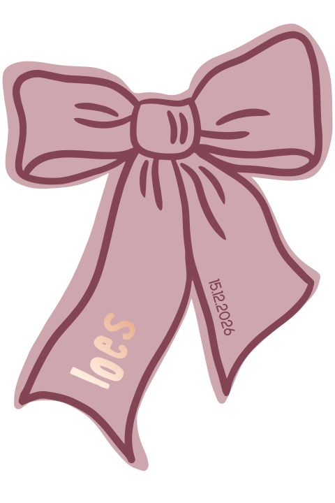 Geboortekaartje in strikvorm