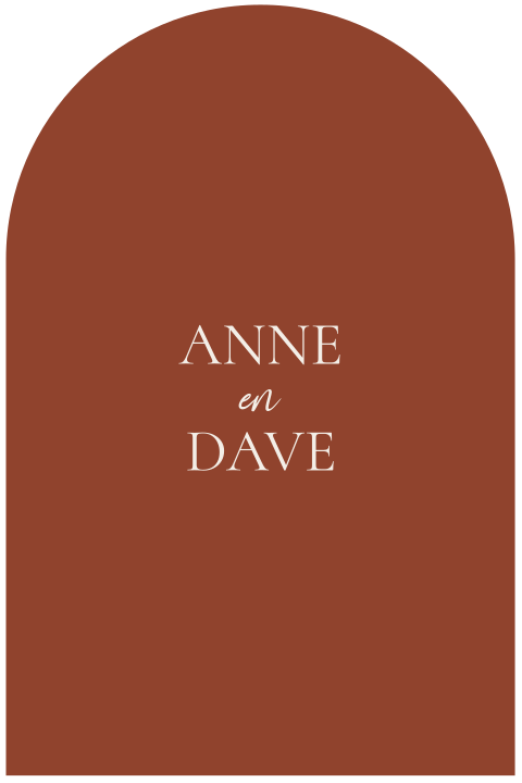 Elegante Boogvormige Save the Date - Warme Bruine Tinten