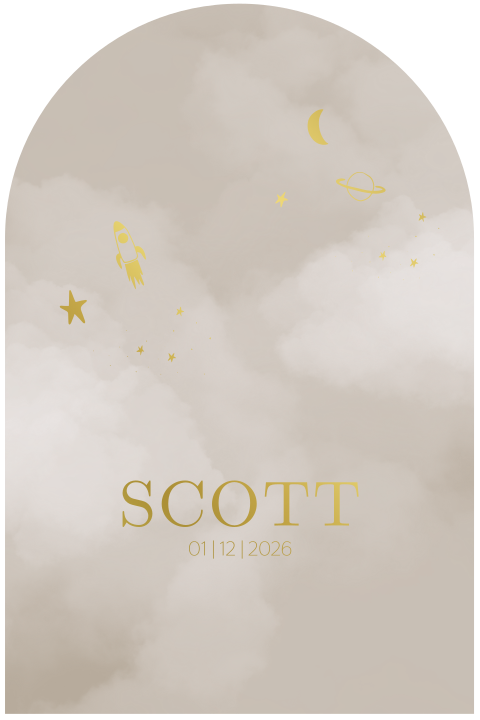 Ruimte Geboortekaartje in Boogvorm