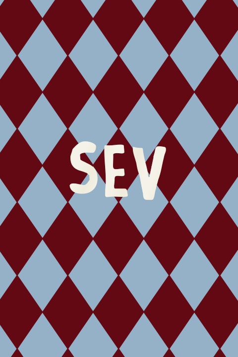 Geboortekaartje blauw met bordeaux ruitjes