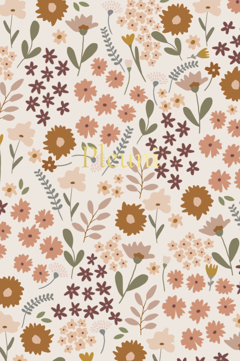 Geboortekaartje met bloemenpatroon en goudfolie