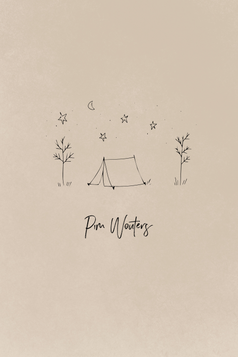 Geboortekaartje voor kampeerders - beige