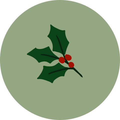Sluitzegel of sticker voor kerst (per vel, 25 stickers op één vel)