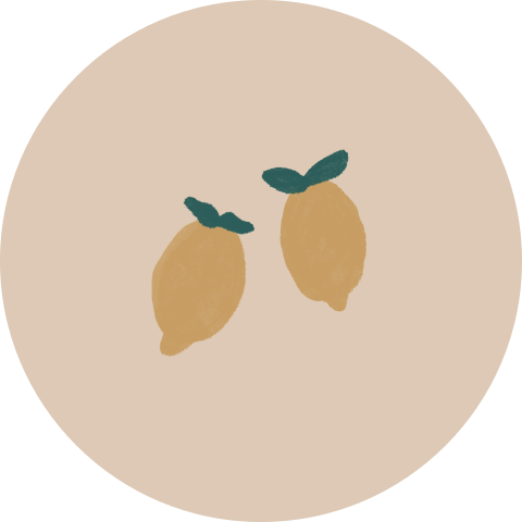 Sluitzegel met citroenen (per vel, 25 stickers op één vel)