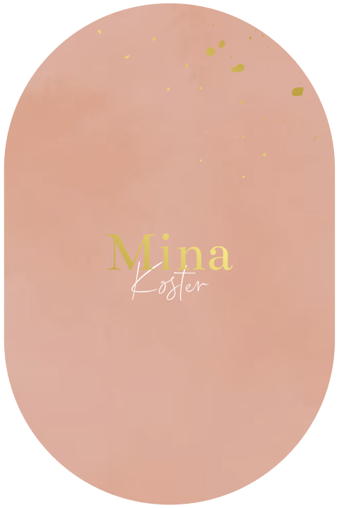 Lief geboortekaartje - ovaal roze