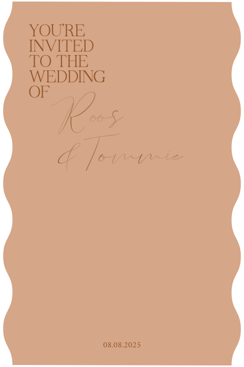 Terracotta save the date met golfrand