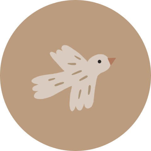 Sluitzegel met vogeltje (per vel, 25 stickers op één vel)
