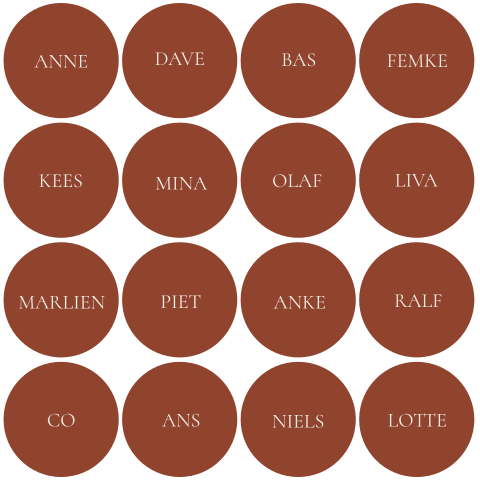 Unieke Ronde Naamkaartjes voor een Speciale Tafeldecoratie