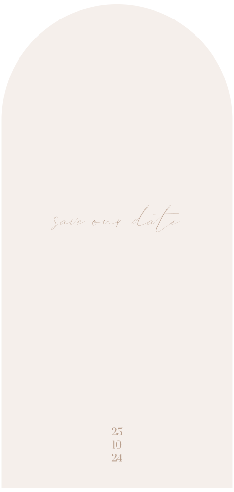 Elegante Save the Date kaart in Boogvorm