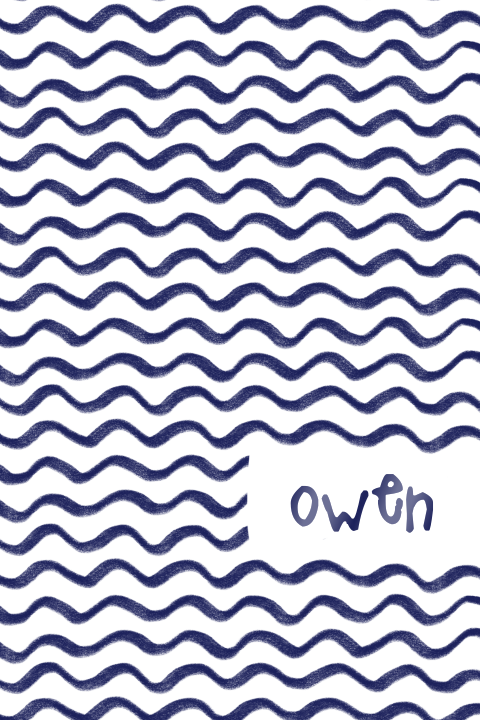 Geboortekaartje – Blauwe golven en water
