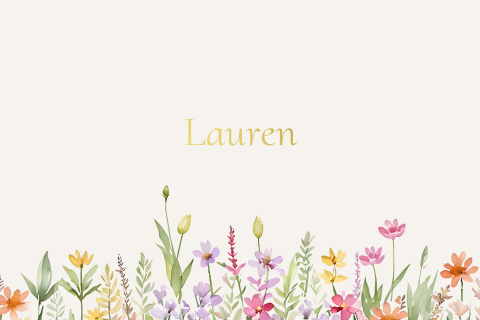 Geboortekaartje met veldbloemen